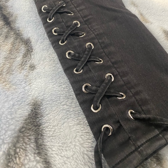 Black jeans tie bottoms - Picture 9 of 9